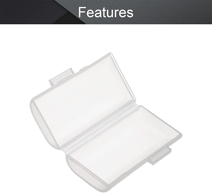 Fielect 2 x AAA Battery Storage Case Holder Organizer Box Transparent 5Pcs