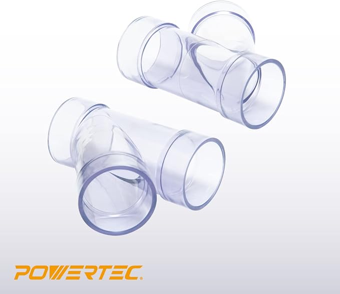 POWERTEC 2-1/2 Inch ID Y Fitting for 2 1/2 Inch OD Dust Collection Pipes, Adapters and Fittings, Dust Collection Fittings for Dust Collector Accessories, 1 pack (70303)