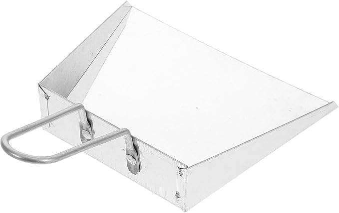 Mini Stainless Steel Handheld Dustpan, Heavy Duty Small Flat Cleaning Dust Pan for Kitchen, Desk, Office, Indoor and Outdoor Use