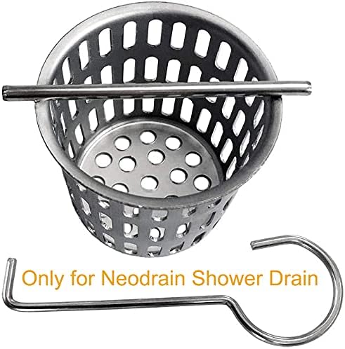 Neodrain 2PCS Hair Catchers Shower Drain Hair and Debris Strainer Only Fit Neodrain Shower Drains, Hair Trap,with Lifting Hook