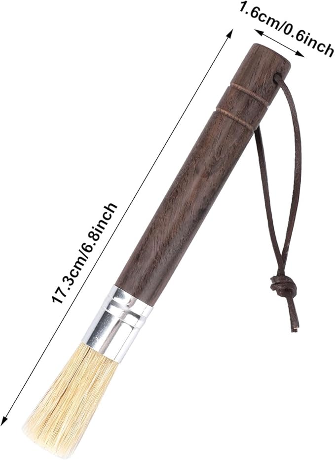 Coffee Grinder Cleaning Brush, Espresso Brush Cleaner with Wooden Handle Natural Bristles Espresso Machine Cleaner Tool for Home Kitchen Coffee Maker Portafilter Accessories