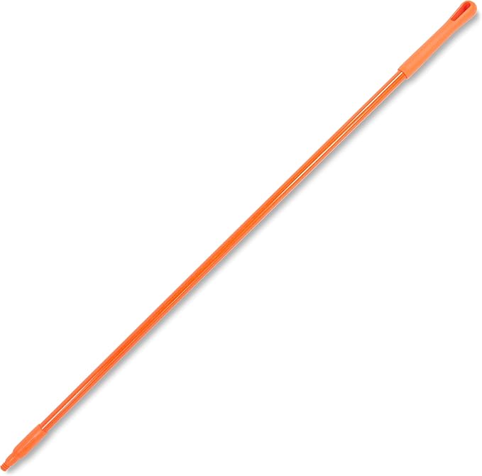 SPARTA Fiberglass Broomstick Replacement Broom Handle with Acme Threaded Tip for Industrial Cleaning Tools, Fiberglass, 60 Inches, Orange