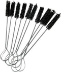 SnowTree - 25 Pack Fan Tip Nylon Bristle Cleaning Brush for Glass Pieces - Anti Scratch Fan Tip to Protect Glass Surfaces and Tubes
