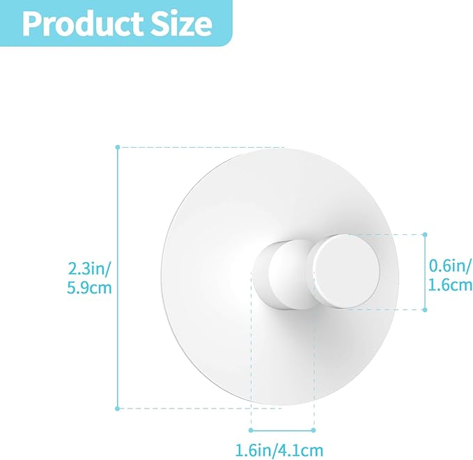 Adhesive Hooks for Walls No Damage 4 PCS, Heavy Duty Aluminum Strong Adhesive Towel Hooks for Bathrooms for Inside Shower for Hanging Loofah, Clothes, Robes