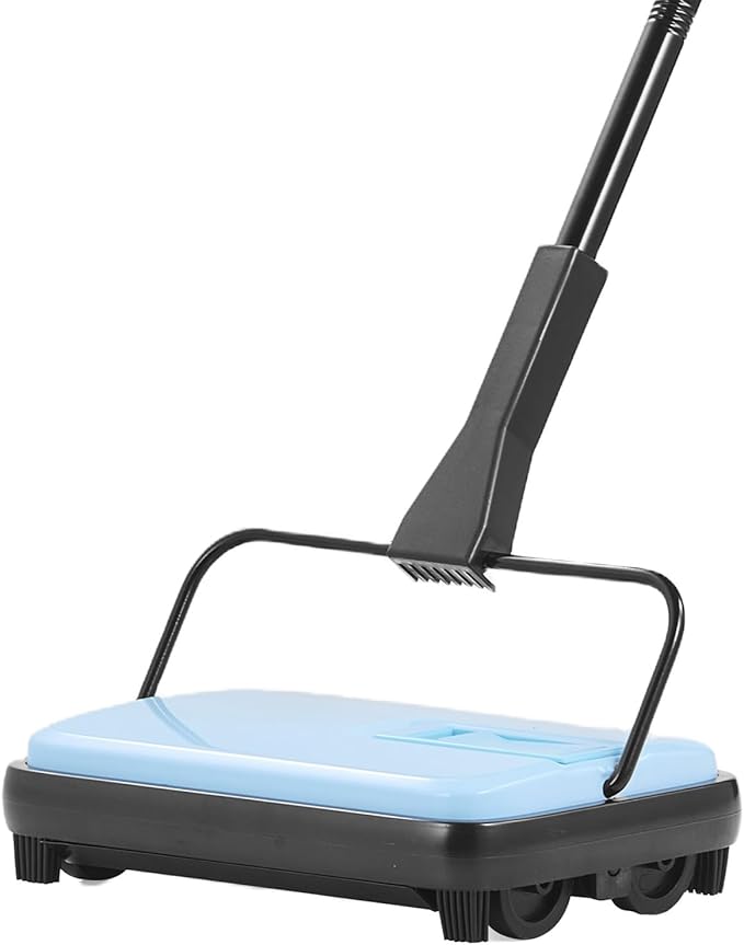 Happybuy Blue Manual Carpet Sweeper: A Compact Cleaning Powerhouse. Boasting a 300 - ml dustbin and a 6.7 - inch Cleaning Width, This Sweeper is Your go - to Solution for Keeping Home
