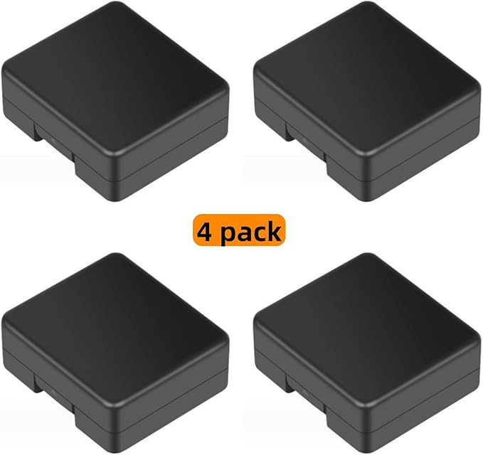 Pack of 4 Plastic Protective Storage Case Boxes Compatible with Battery of Gopro Hero 8/9/10/11/12/13 Black Cameras, Multifunctional Battery Case Organizer with Memory Card Slot