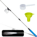 Diatomaceous Earth Powder Duster,Adjustable Powder Sprayer 24.5" to 44" with Push-Pull Air Pump,Stainless Steel Rod,8.5oz Transparent Tank,Powder Applicator for Indoor Outdoor Use