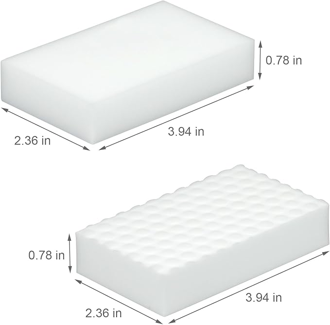 30Pcs High-Density Magic Cleaning Eraser Sponges – Multi-Surface Melamine Foam Pads for Kitchen, Bathroom, Furniture, Floor & Wall, Long-Lasting Household Scrubber (30 Pcs-Flat)