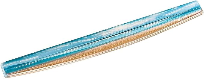 Fellowes Ergonomic Photo Gel Keyboard Wrist Rest with MICROBAN - Sandy Beach, Multicolor (9179401), Ergonomic