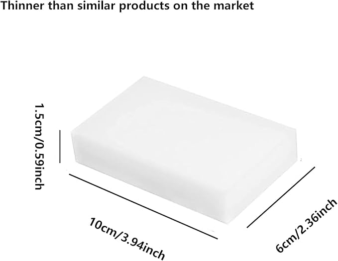 15PCS Magic Sponge Eraser Bulk White Melamine 1.5cm Cleaning for Kitchen Shoe Furniture Bathroom Shower Cleaner (15PCS 1.5cm Thick)