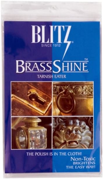Blitz 21025 Brass Tarnish Eater Cloth-Single-Ply, Treated, 2 Pack