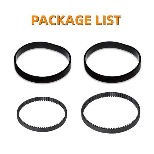 Replacement Belt Set for Bissell ProHeat 2X Revolution Pet Pro Carpet Cleaner Model 1986 1964 2007 2007P Series, Replace Parts 1611129, 1611130 & 1606428 (Pack of 4)