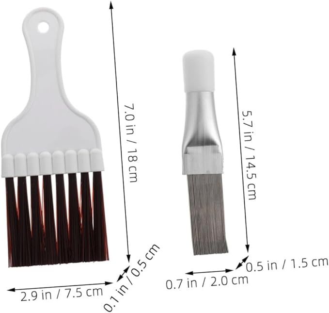 Cabilock 4sets Radiator Fin Comb Cleaning Tools for Air Conditioner Condenser Refrigerator Maintenance Includes Brushes Combs for Efficient Coil Cleaning