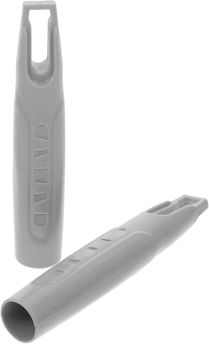 2pcs 19mm Plastic Broom Handle Grips for Hand Dust Sweeper and Manual Carpet Sweeper Replacement, Gray Sturdy Broomstick Sleeves for Household Cleaning and Desktop Mini Brooms