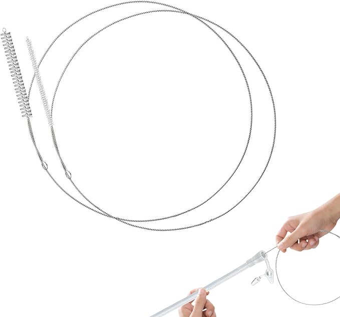Extra Long Pipe Cleaners,Straw Cleaner Brush Extra Long,Tube Cleaning Brush Suitable for Cleaning Feeding Tubes (2 Pcs)