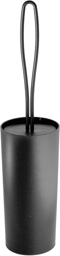 iDesign Toilet Brush and Holder for Bathroom - Matte Black