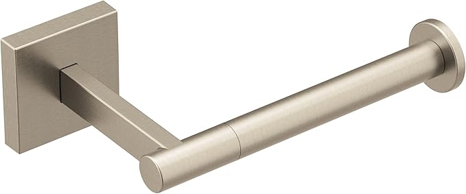 Moen Triva Brushed Nickel Single-Post Toilet Paper Holder, BP1808BN