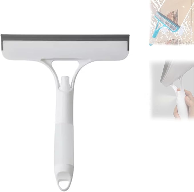 3 in 1 Spray Squeegee, 3 in 1 Window Cleaning Scraper, Window Squeegee with Sprayer for Glass, Flooring and Tiles, etc.(White)