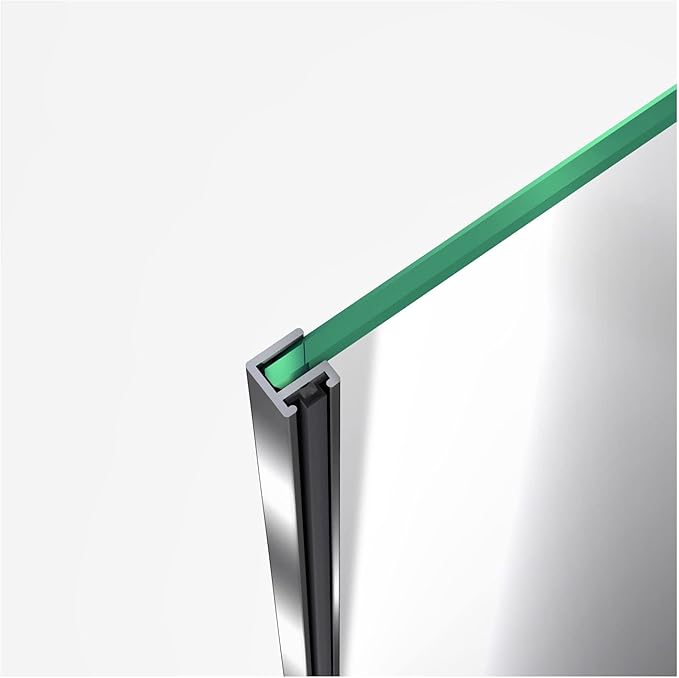 DreamLine Flex 56 - 60 inch W x 72 inch H Semi-Frameless Pivot Shower Door in Chrome