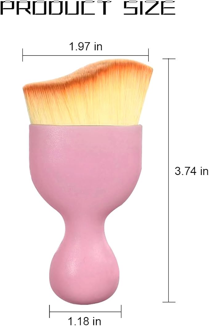 Car Brush, Curved Design Vehicle Interior Detailing Dust Collectors, Dirt Dust Cleaning Tool for Dashboard Air Conditioner Vents Computer, Universal Automotive Accessories (Pink)