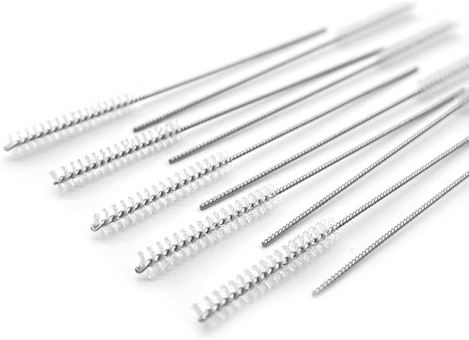 (10pcs) Alsilence Hearing aid Vent Tube Cleaning Brush earhook Cleaning kit Hearing Amplifier Cleaning Small Hole Tools