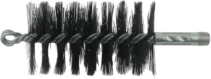 Trash Chute Door Supply Round Furnace Boiler Tube Brush Head Double Spiral with Loop (Wire, 1.75 Inch Diameter for 2 Inch Tubes)