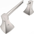 Brushed Nickel Toilet Paper Holder Bathroom Double Post Pivoting Tissue Roll Holder Stainless Steel and Zinc Alloy Wall Mount