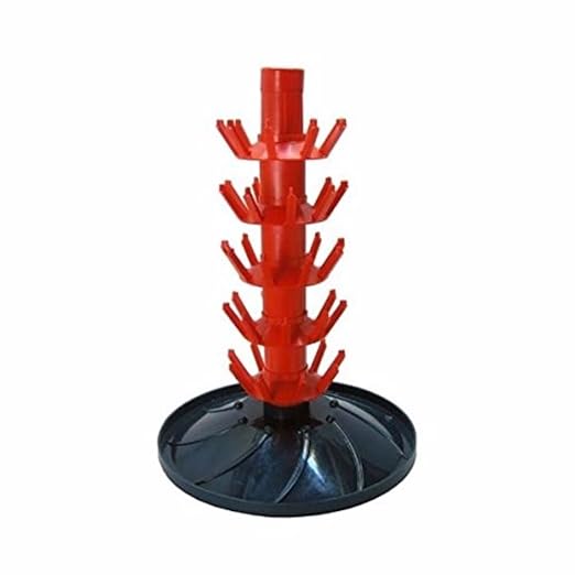 FastRack 45-Bottle Drying Tree | Countertop Wine Bottle Drying Rack with Drainage Tray & Carry Handle – Compact, Stackable Bottle Drainer for Sanitized Bottles | Multicolor | Made in Italy