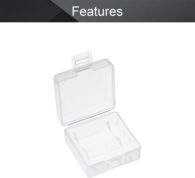 Fielect 2 x 18350 Battery Storage Case Holder Organizer Box Transparent