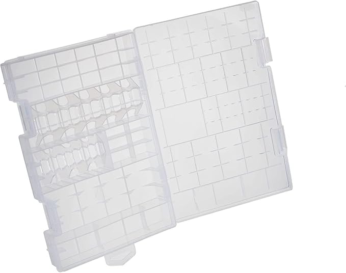 Heyiarbeit Battery Storage Box Battery Storage Case Transparent Holder Organizer Box Battery Container for AAA/AA/C/D/9V Batteries 1Pcs