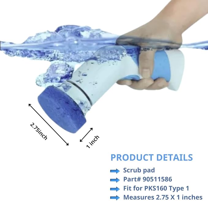 90511586 Power Scrubber Scrub Pad Fits for Black & Decker PKS160 Part# 90511586 (Blue) (2)