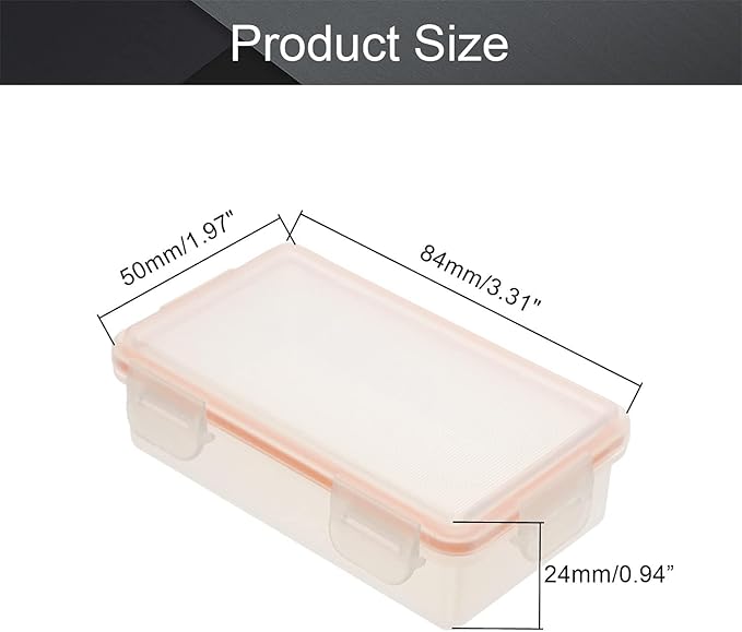 Fielect 2 x 18650 Battery Storage Case Holder Organizer Box Transparent 2Pcs
