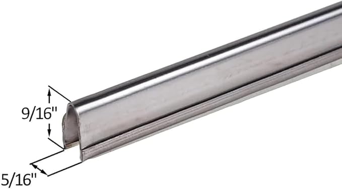 Sliding Door Repair Track Cover Repair Worn Damaged Sliding Glass Door Repair Horizontal Sliding Window Tracks Stainless Steel | Track Replacement for Patio Glass Door Repair (8 Feet)