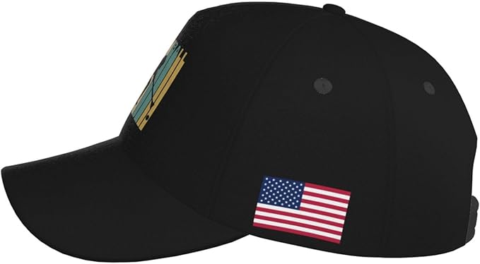 Vintage Style Broomball Outdoor Curved Brim Baseball Hat with Buckle Casual Mesh Hat
