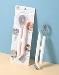 Crevice Cleaning Brushes (White) Deep Clean Set for Kitchen, Appliances, Grout, and Narrow Spaces - Small Detail Scrub Brush for Tile