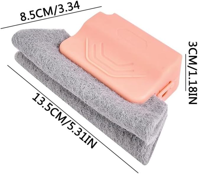 Magic Window Track Cleaner, 2024 New Window Groove Cleaning Brush Tools Set, Creative Cleaner Brushes Tools for Window lides Gaps, Sliding Door Track, Tile Lines Shutter Car Vents (Green+Pink)