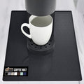 GORILLA GRIP Silicone Coffee Mat, Espresso Machine Bar Accessories, Keep Kitchen Counters Clean, Stays in Place, Waterproof and Heat Resistant Dish Drying Mats, Home Decor Essentials, 10x14, Black