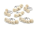 Luo ke 20 Pcs Cotton Strip Polishing Wheel - 1/8" Shank Soft Cotton Fine Buffing Wheels Fits for Rotary Tools, Mini Grinder, Mini Drill