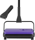 Happybuy Manual Carpet Sweeper with 300ml Dustbin - 6.7" Cleaning Width for Pet Hair, Dust & Debris on Carpets & Hard Floors (Purple)