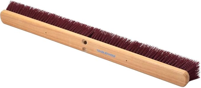 PRO SOURCE Heavy Duty Rough-Surface Push Broom Head with Threaded Block: Extra-Wide 36 inch