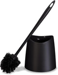 Toilet Brush Cleaner and Holder Black Toilet Bowl Cleaner Brush with Scrubbing Wand, Brush and Storage Caddy for Easy Bathroom Cleaning