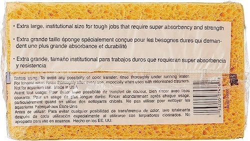 3M Extra Large Commercial Sponge – Durable, Highly Absorbent Cleaning Sponge for Heavy-Duty Tasks