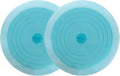 V-TOP Tub Stopper 2 Pack, 6 inches Large Silicone Drain Plug Hair Stopper Flat Suction Cover for Kitchen Bathroom and Laundry (Blue Transparent)