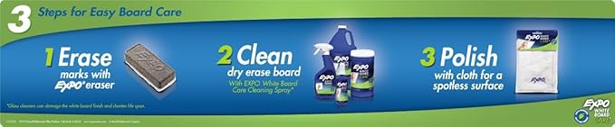 EXPO Whiteboard Care Dry Erase Wipes, 8 x 5.5", 50 Count - Home, Office, Classroom Supplies, Whiteboard Cleaning