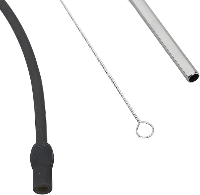 Coffee Machine Replacement Tubes: Includes Silicone Milk Tube, Stainless Steel Milk Tube, Compatible with Bosch, Coffee Maker Milk Foam Straw with Cleaning Brush