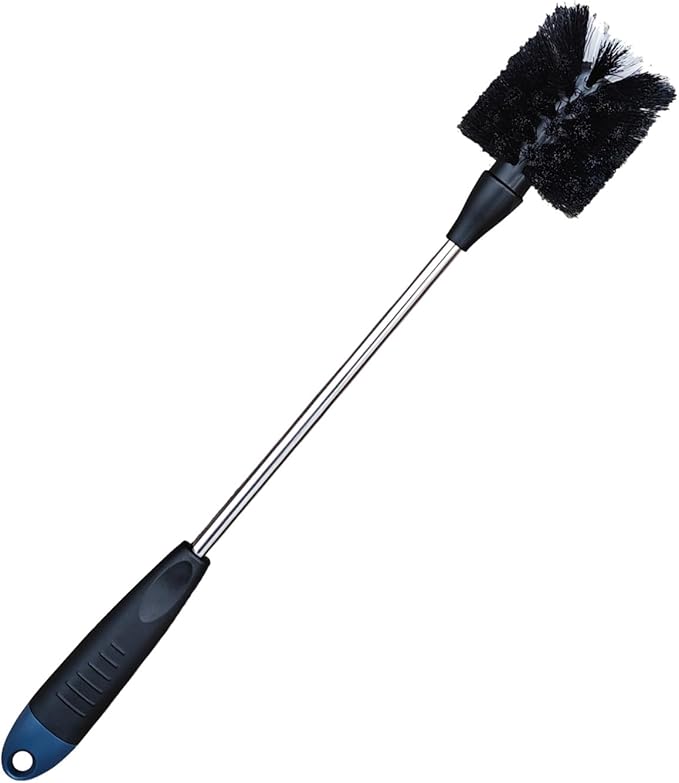 2 in 1 Long Handle Bottle with Straw Brush Cleaner Set, Stainless Steel Water Bottle Scrubbing Brush for Cleaning Water Bottles Sport Bottles Coffee Mugs Glasswares Cups