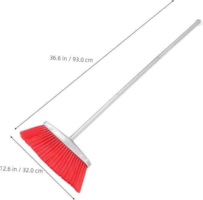 CHILDWEET Broom with Soft Bristles for Indoor and Outdoor Cleaning Gentle Floor Sweeping Tool for Home Kitchen Garage Lawn and Office Use
