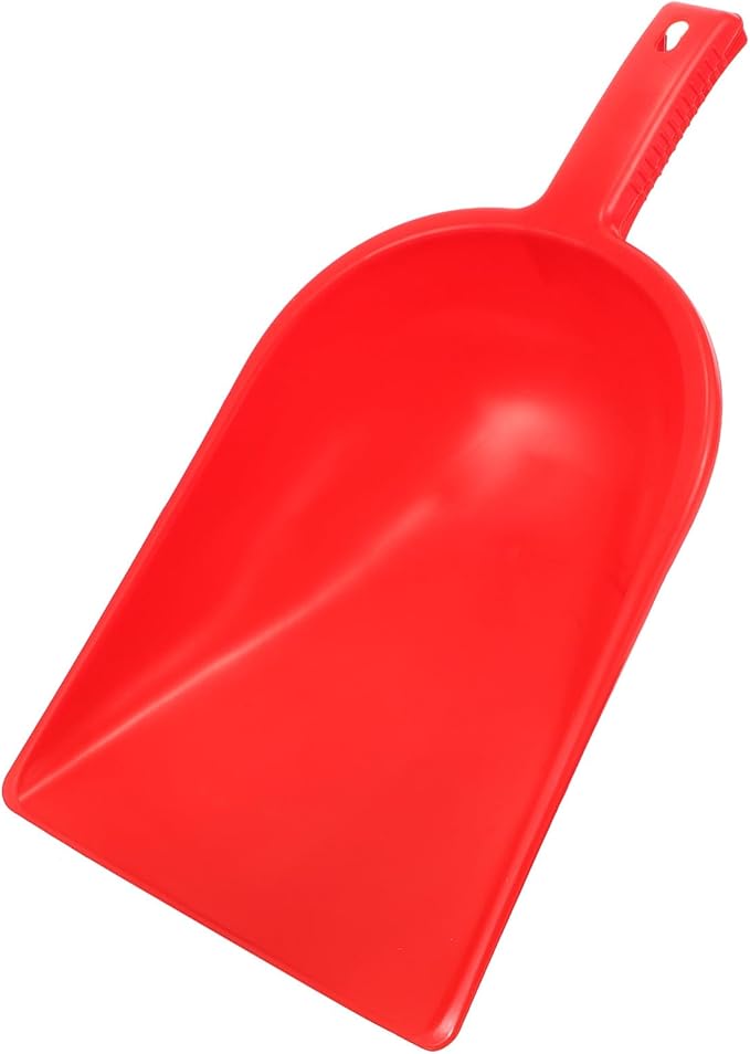TEHAUX Red Multi-use Handheld Dustpan and Garbage Shovel for Desktop Cleaning, Small Plastic Dustpan for Kitchen and Household Waste Collection