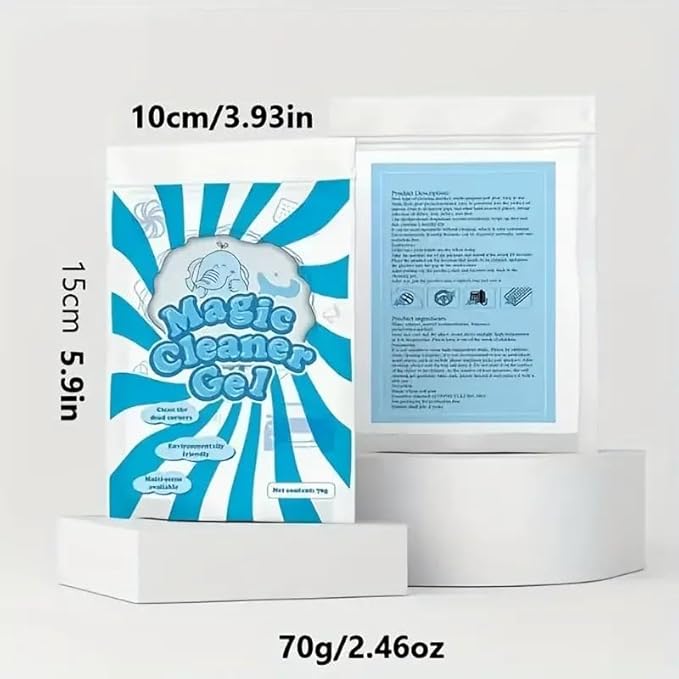 Car Cleaning Gel Slime – 70g Reusable Dust Remover for Car Air Vents, Interior, Keyboard, Laptops & Electronics Cleaning Blue