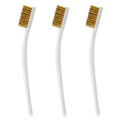 Small Brass Brush 3PCS Brass Wire Brushes for Cleaning, 3D Printer Nozzle Cleaning Brasses Wire Toothbrush Tool, Brasses Brush Handle Hot End Toothbrush for Polishing & Rust Removal
